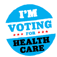 Im Voting For Healthcare Health Care Sticker - Im Voting For Healthcare Health Care Healthcare For All Stickers