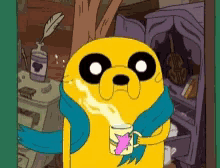 Jake Adventure Time GIF - Jake Adventure Time Coffee GIFs