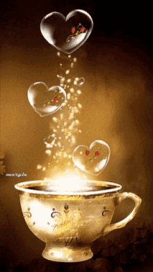 Tea Hearts GIF - Tea Hearts Glitter GIFs