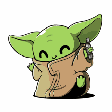 Grogu Lightsaber Baby Yoda Lightsaber GIF - Grogu Lightsaber Baby Yoda Lightsaber Grogu Saber GIFs