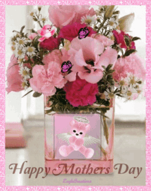 Happy Mothers Day Flowers GIF - Happy Mothers Day Flowers Butterflies GIFs