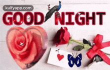 Good Night Heart.Gif GIF - Good Night Heart Good Night Good Night Wishes GIFs
