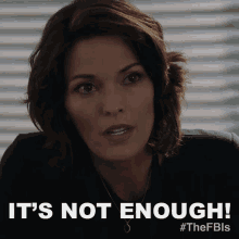 Its Not Enough Special Agent In Charge Isobel Castille GIF - Its Not Enough Special Agent In Charge Isobel Castille Fbi GIFs