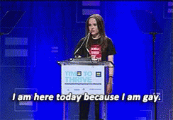 Ellen Page I Am Here Today Because I Am Gay GIF - Ellen Page I Am Here Today Because I Am Gay Lgbtq GIFs