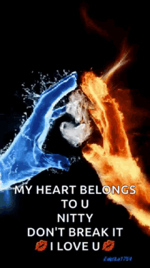 This Is Love Fire And Ice GIF - This Is Love Fire And Ice Hearts GIFs