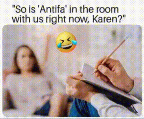 Antifa Karen GIF - Antifa Karen Shrink - Discover &amp; Share GIFs