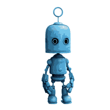 bubl robot blue clapping yay