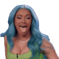 Tongue Out Cardi B Sticker - Tongue Out Cardi B Laughing Stickers