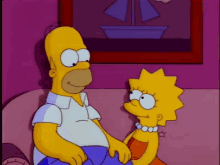 Homer Lisa GIF - Father Daughter The Simpsons GIFs