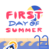 First Day Of Summer Happy First Day Of Summer Sticker - First Day Of Summer Happy First Day Of Summer Its Summertime Stickers