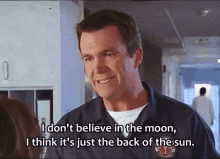 Scrubs Janitor GIF - Scrubs Janitor Dont Believe In The Moon GIFs