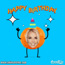 Happy Birthday Orange GIF - Happy Birthday Orange Britney Spears GIFs