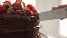 Slicing Cake Bigger Bolder Baking GIF - Slicing Cake Bigger Bolder Baking Chocolate Cake GIFs