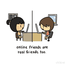 Online Friends Are Real Friends Too GIF - Bf Bestfriends Onlinefriends GIFs