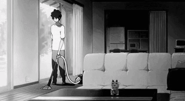 Sad Anime Gif,emotional,alone,cleaning,lonely,gif,animated gif,gifs,meme.
