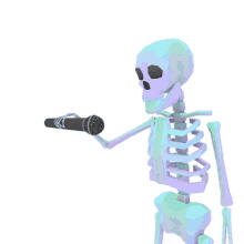 Skeleton Mic Drop GIF - Skeleton Mic Drop Tired GIFs