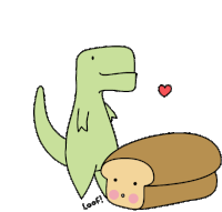 Loof And Timmy Cute Bread Sticker - Loof And Timmy Cute Bread Bread Stickers
