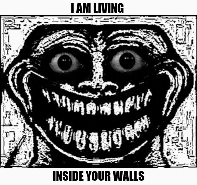 Trollface Horror GIF - Trollface Horror Walls - Discover &amp; Share GIFs