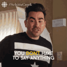 You Dont Have To Say Anything David GIF - You Dont Have To Say Anything David David Rose GIFs