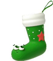 Stocking Filled With Gifts Looks Excited Sticker - Christmas Cheer Stockings Presents Stickers