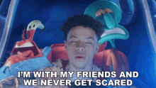 im with my friends and we never get scared lil mosey krabby step song together we are not afraid we are brave together