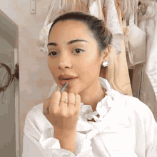 Applying Lipstick Gabriella Demartino GIF - Applying Lipstick Gabriella Demartino Fancy Vlogs By Gab GIFs