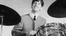 Ringo Starr Playing Drums GIF - Ringo Starr Playing Drums Smile GIFs
