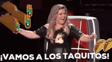 kelly clarkson dancing the voice tacos taquitos