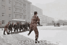 Army Get To It GIF - Army Get To It Militaryshoveling GIFs
