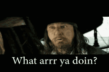 Pirates Of The Carribean Whats Doing GIF - Pirates Of The Carribean Whats Doing Barbossa GIFs