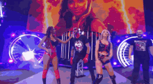 nightmare sisters allie brandi rhodes entrance pose nightmare sisters allie brandi rhodes entrance pose