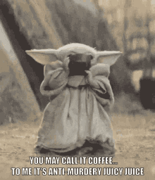 The Child Coffee GIF - The Child Coffee Morning GIFs