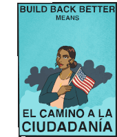 Build Back Better El Camino A La Ciudadanía Sticker - Build Back Better El Camino A La Ciudadanía The Path To Citizenship Stickers