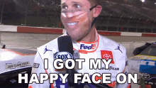 I Got My Happy Face On Denny Hamlin GIF - I Got My Happy Face On Denny Hamlin Nascar GIFs
