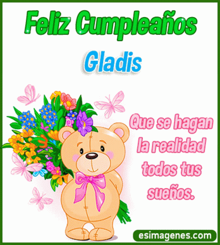 The perfect Gladis Gladis Name Feliz Cumpleanos Animated GIF for your conve...