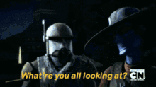 Star Wars Cad Bane GIF - Star Wars Cad Bane Whatre You All Looking At GIFs