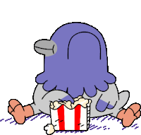Pigeon Eats Popcorn Sticker - Bro Pigeon Popcorn Eating Stickers