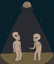 aliens dancing daaab lights cartoon