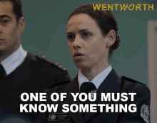 One Of You Must Know Something Vera Bennett GIF - One Of You Must Know Something Vera Bennett Wentworth GIFs
