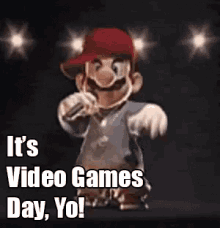 It'S Video Games Day, Yo GIF - Mario Gangster Videogameday GIFs