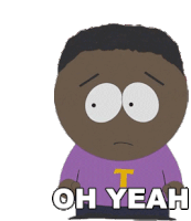 Oh Yeah Token Black Sticker - Oh Yeah Token Black South Park Stickers