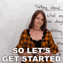 So Lets Get Started Learning English With Emma GIF - So Lets Get Started Learning English With Emma Getting Started GIFs