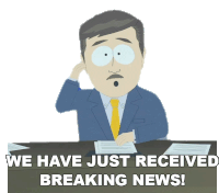 We Have Just Received Breaking News We Have News Sticker - We Have Just Received Breaking News We Have News Got News Stickers