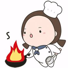 little chef baby girl fire stir fry