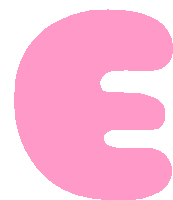 Letter E Pink E Sticker - Letter E Pink E Letter Stickers