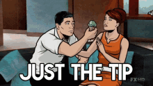 Just The Tip GIF - Archer Just The Tip Ice Cream GIFs