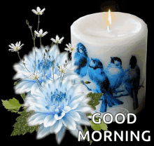 Good Morning Flowers GIF - Good Morning Flowers Blue GIFs