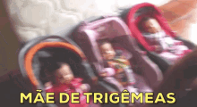 Mãe De Trigêmeas / Trigêmeos / Amor Em Triplo / Bebês GIF - Triplets Identical Kids GIFs