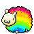 Sheep Rainbow Sticker - Sheep Rainbow Happy Stickers