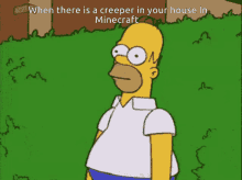 When There Is A Creeper In Your House In Minecraft Hide GIF - When There Is A Creeper In Your House In Minecraft Hide The Simpsons GIFs